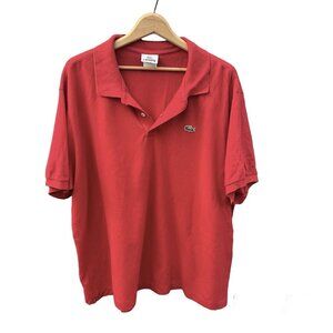 Lacoste Mens XXL/8 Classic Pique Polo Shirt Red Preppy Casual